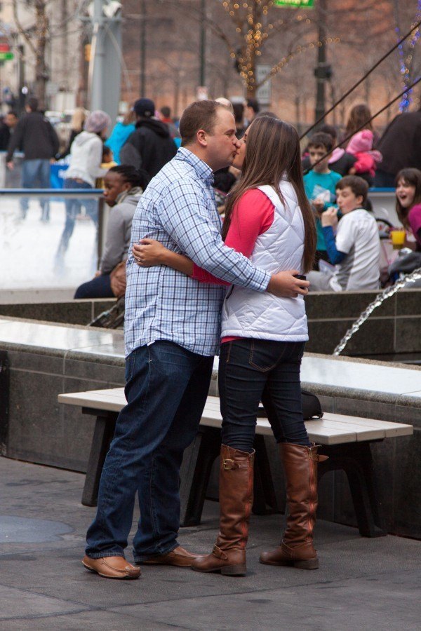 Ashley & Brad kissing