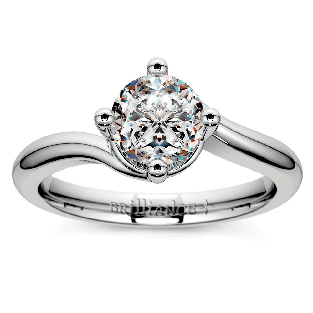 swirl style solitaire ring