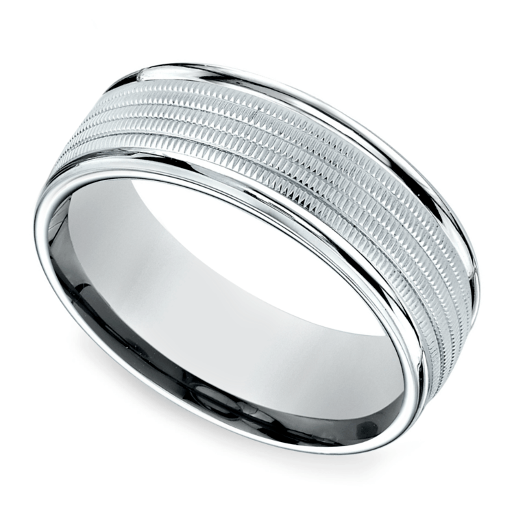 Multi Milgrain Men's Wedding Ring