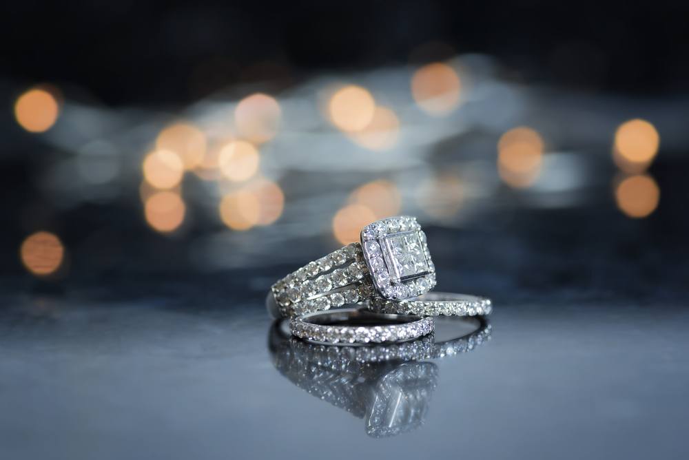 square halo diamond ring