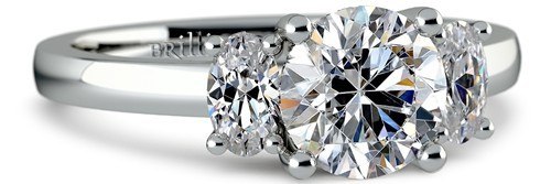 Oval Diamond Ring in Platinum