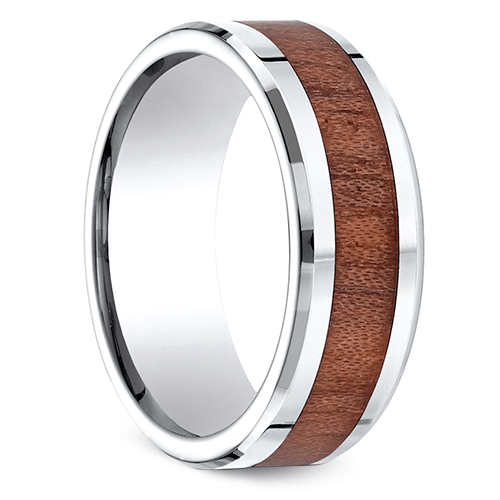 Featured Product: Rosewood Inlay Mens Wedding Ring in Cobalt