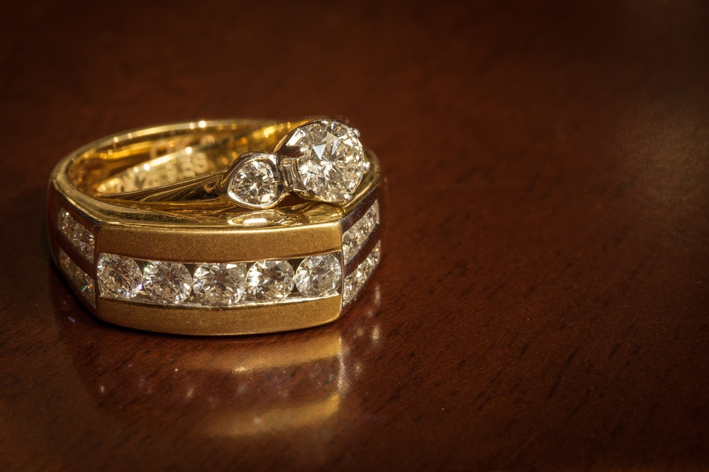 Mens Asscher Cut Bezel Diamond Ring In 14K Black Gold | Fascinating Diamonds-baongoctrading.com.vn