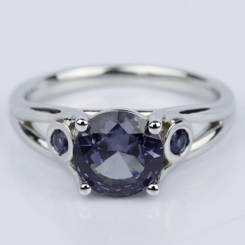 Custom Alexandrite Sapphire Gemstone Engagement Ring
