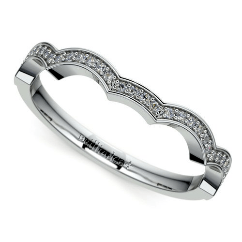 Matching Infinity Diamond Wedding Ring in Platinum