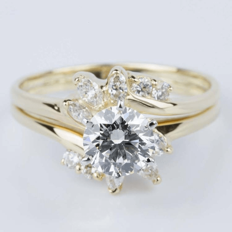 Custom Diamond Floral Engagement Ring