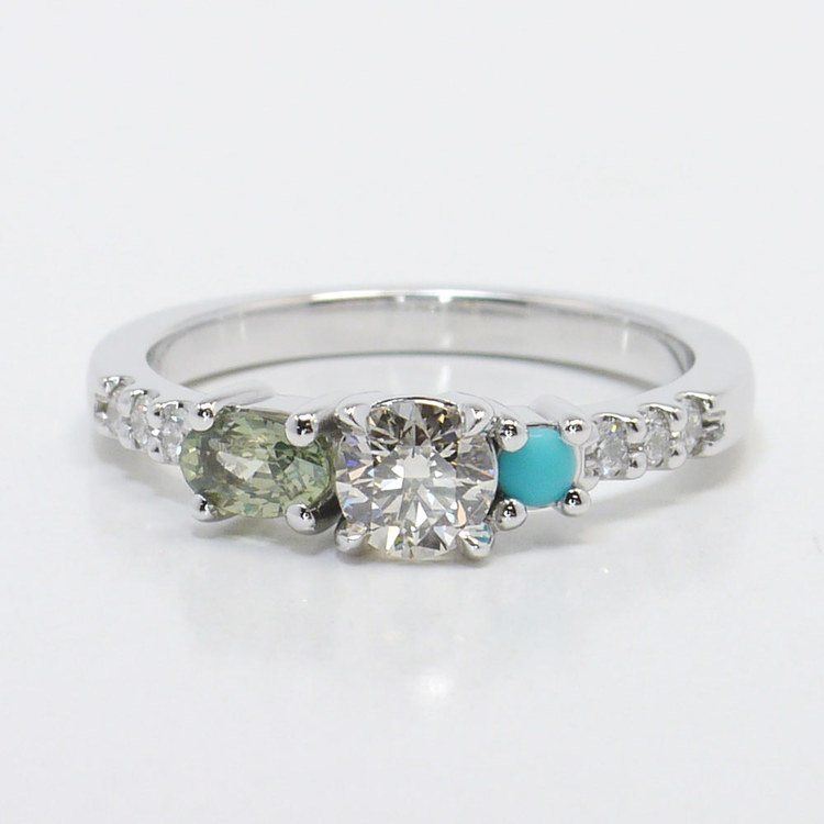 rustic diamond engagement ring