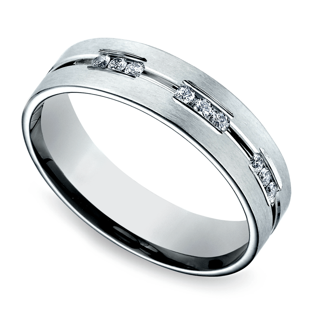 Diamond Eternity Men's Wedding Ring In Platinum