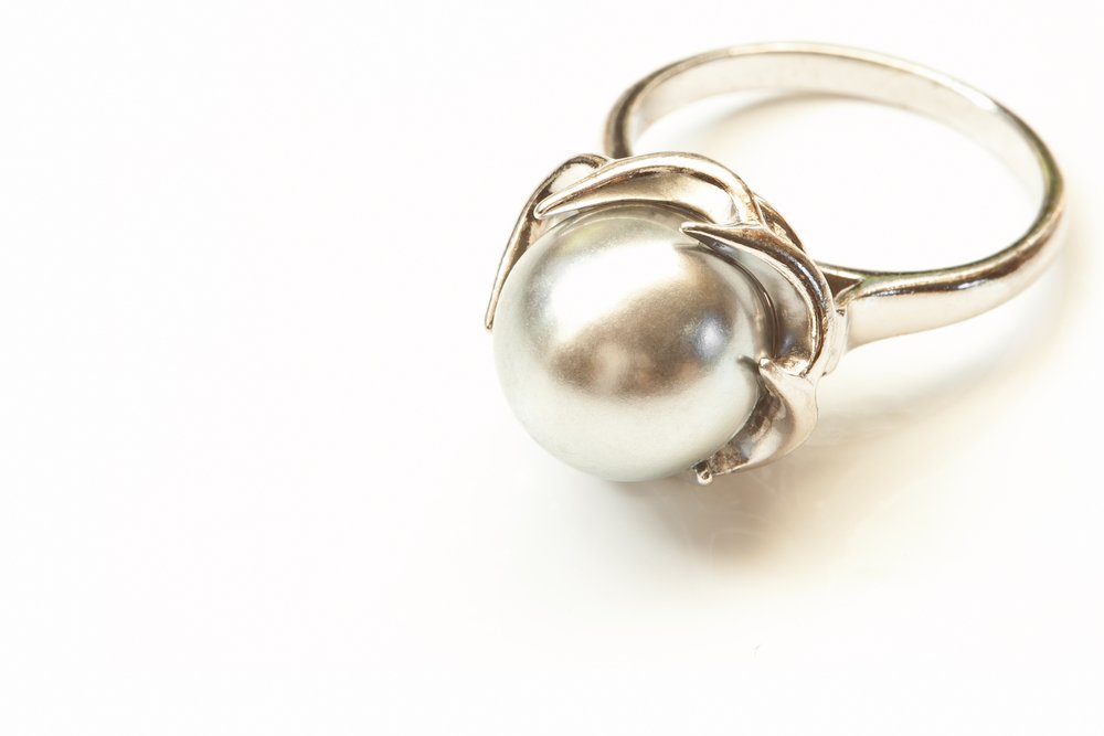 Pearl engagement ring